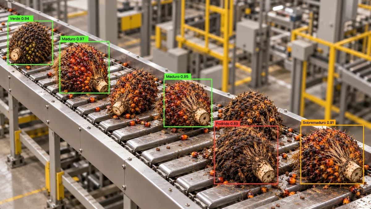 Visión por computador aplicada a la clasificación de racimos de palma en una línea industrial
